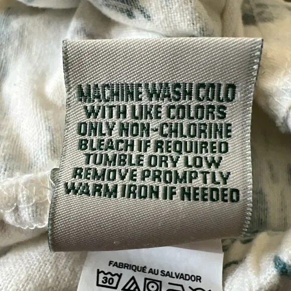 L.L. Bean Green & White Pine Tree Winter Scene Cozy Flannel Pajama Pants Large - Picture 9 of 9